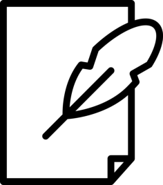 Paper And Feather Tracing Svg Vector, Free Vectors File